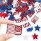 300-Piece Patriotic Table Confetti – Red, White, and Blue Star Sequins for Memorial Day, 4th of July, Independence Day, and 250th Anniversary Party Decorations, Perfect for Adding Glittery Festive Sprinkles to Tables